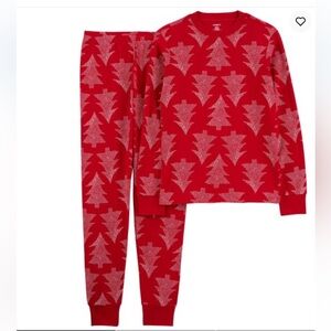 Carter's Red and White Tree Pajama Set XL Unisex